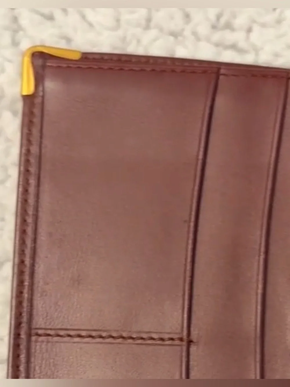 Cartier Paris Burgundy Leather Long Bifold Wallet & Checkbook Holder